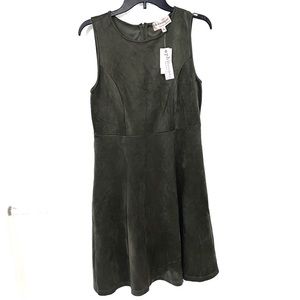 NWT Philosophy Faux Leather Velvet Green Dress Size 6